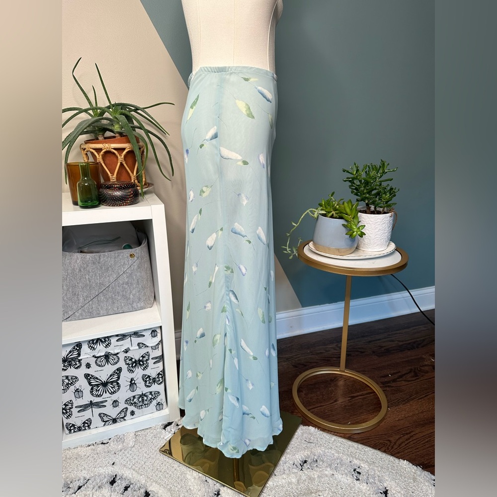 Henri Bendel Vintage Floral Bias Cut Slip Skirt – Size 4 – Made in USA Midi - Picture 4 of 13